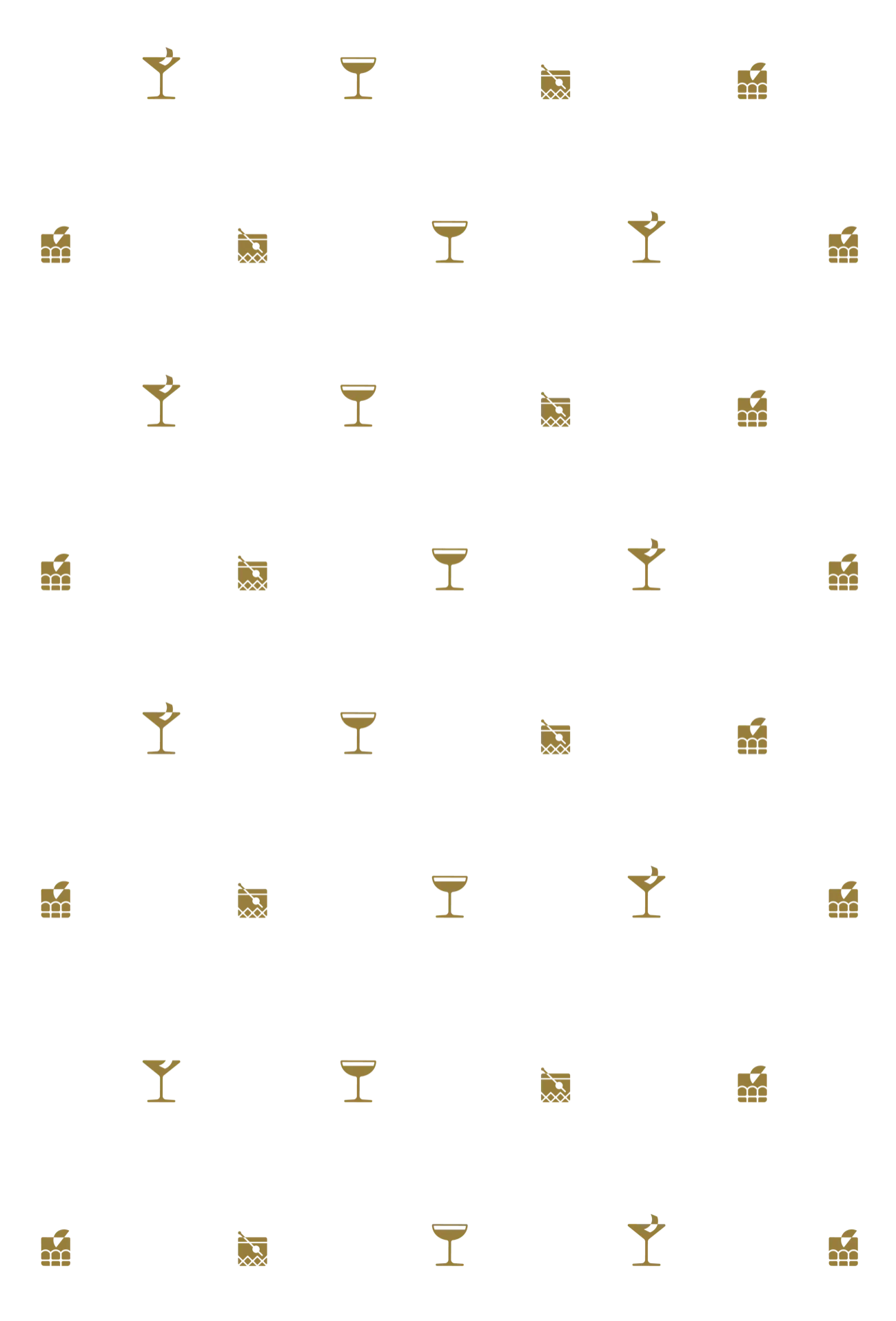 Scattered cocktail icon pattern