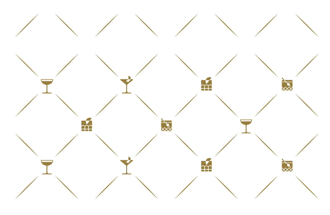 Diamond lattice pattern with the four cocktail icons